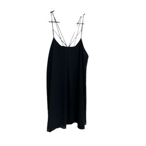 Fora black lined strappy flowy party dress size medium
